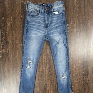 Hollister High Rise Super Skinny Soft Stretch Jeans Sz 3R‎ Long W26 L30